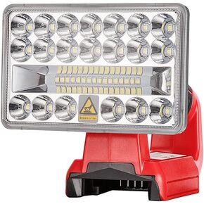 LED Work Light for Milwaukee m18-18V Battery, 18W 2000LM Cordless Flood Battery Light with 90°Rotating/USB Port/Low Voltage Protection/5" Zinc Alloy Heat Dissipation Lamp Head for Workshop(No Battery)