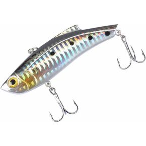 3 Pack Crankbait Fishing Lures for Saltwater Freshwater with VIB Lures, Sinking Vibe Crank Baits Popper Pencil Lure for Bass Trout Catfish Pike-48