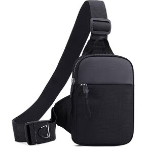 Crossbody Bag for Men Women Waterproof Sling Bag Casual Portable Chest Bag for Travel Workout Hiking Mini Sling Bag