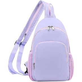 mygreen Sling Bag for Women, Sling Backpack Crossbody Bag Convertible, Small Backpack Hiking Daypacks Water-resistant, Travel Shoulder Bag Chest Bag for College Purple