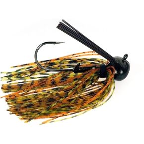 3/4 Oz Football Jig with Flat Head, Silicone Skirting & Fiber Weed Guard | Durable Versatile Fishing Bait