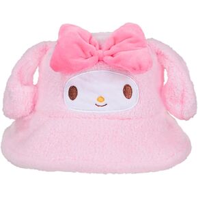 Bucket Hat Fashion Cute Plush Warm Hat, Anime Cartoon Cosplay Hat, Birthday Hat for Kids Fans (Pink)
