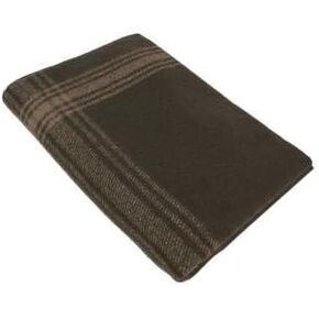 Rothco Striped Outdoor Wool Blanket – Heavyweight, Warm, and Comfortable – Emergency Blanket – Brown/Tan