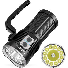 Wurkkos TS32 Super Bright Led Flashlight 13000 Lumens Max, Powerful Flashlight with 12*LH351D&1* SFT40 LED, Waterproof Handheld Rechargeable Flashlight for Camping Searching Hiking