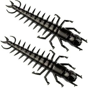 3"" Black Soft Plastic Hellgrammite 8 Pack