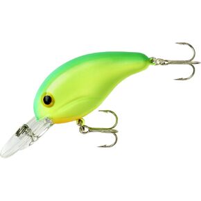 BANDIT LURES Crankbait Series 100 200 & 300 Bass Fishing Lures, Chartreuse Green Back, Series 200 (Dives to 8') (BDT219)