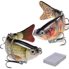 Fishing Lures for Bass Trout Multi Jointed Hard Swimbaits Slow Sinking Bionic Swiming Lures Bass Freshwater Saltwater Bass Lifelike Lures