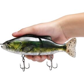 Large Multi Jointed Fishing Lures Bait,Big Giant Fishing Bass Lures,Crankbaits Swimbaits with Treble Hook