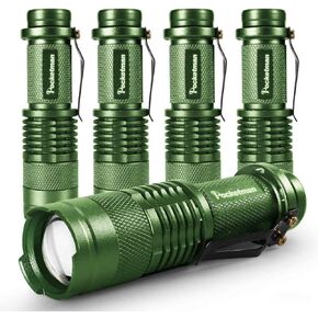 MODOAO Mini LED Flashlight 3 modes Ultra-Bright Light 300 Lumens Handheld Flashlights Small for Kids Child Camping Cycling Hiking Emergency Torch Light 5pack (Black)