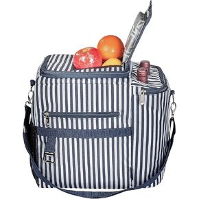 27 Cans Insulated Cooler Bag, Large Collapsible Leakproof Grocery Shopping Cooler Bag, Outdoor Travel Cooling Soft Bag for Picnics, Camping, Parties