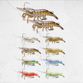 Live Shrimp Finess Bait 3", 3/8 Oz, Glow