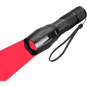 One Mode Red Light Flashlight, 1 Mode Red LED Flashlight Red Flashlight, Red LED Red Light for Astronomy, Aviation, Night Observation