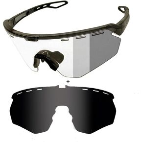 Outdoor Sports PC photochromic with extra mirror lens Cycling Sunglasses for Men Women TR90 Frame UV Protection