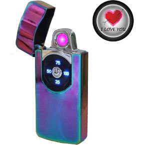 ولاعات قوس كهربائي قابلة لإعادة الشحن، ولاعة بلازما USB لهب دوار بارد مقاوم للرياح مع جهاز عرض in Kuwait