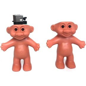 2 Pack Mini Troll Dolls Lighter Pouches, Silicone Lighter Sleeves, Creative Lighter Case Cover Holder for 3.2in Regular Lighter