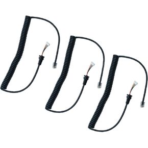 Replacement Microphones Mic Cable Cord Handheld Microphone Speaker Mic Cable for yaesu MH-48 MH-48a6j MH-36 FT-7800 FT-8800 FT-8900 FT-8900R Radio 3Pack
