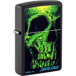 Zippo Santa Cruz Skull Design Black Matte Pocket Lighter