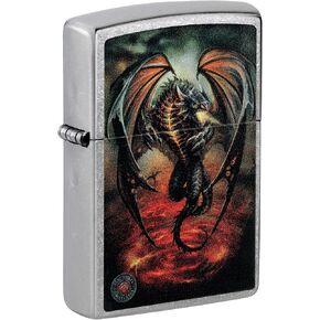 Zippo Lighter: Anne Stokes Dragon - Street Chrome 81494