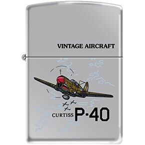 Zippo Vintage Aircraft Curtiss P.40 High Polished Chrome 518