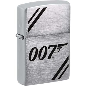 Zippo Lighter: James Bond 007 Logo Design - Brushed Chrome 81229
