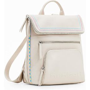 Desigual Women's ACCESSORIES PU BACKPACK MEDIUM, White, One size