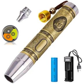 Rechargeable Three LEDs Expert Jade Appraisal Flashlight,Jewelry Appraisal Gemstones Diamond, White and Yellow Light and 365NM Ultraviolet Lamp.
