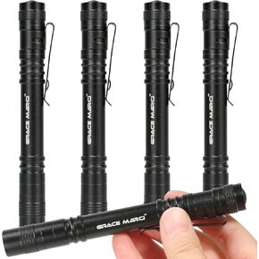 Pen Light Flashlight, Bright Small Handheld Pocket Flashlight, 3 Modes Mini Small Flashlights High Lumens with Clip LED Pen Flashlight for Camping Emergency Inspection Outdoor, 5 Pack