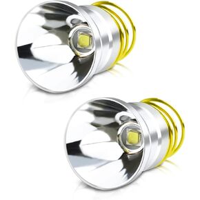 WINDFIRE 2 Pack LED Flashlight Replacement Bulb, Single Lighting Mode White Light, 10W, 26.5mm, Drop-in P60 Design Module for All Surefire Hugsby C2 G2 Z2 6P 9P G3 S3 D2 Ultrafire 501B 502B