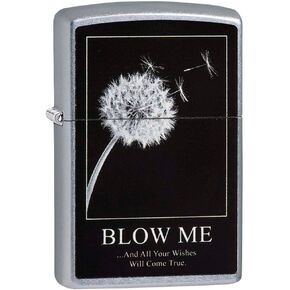 Zippo Lighter: Blow Me, Dandelion - Street Chrome 81183