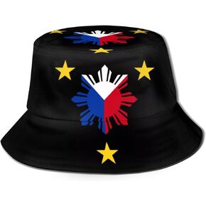 Philippines Flag Bucket Hat Filipino Hat Wide Brim Packet Fisherman Cap Travel Beach Sun Hat Outdoor for Women Men