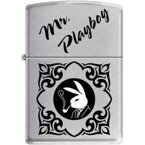 Zippo Lighter -for Playboy Rabbit Head Design Bunny Pink Windproof Lighter (Mr.Playboy Z5555)