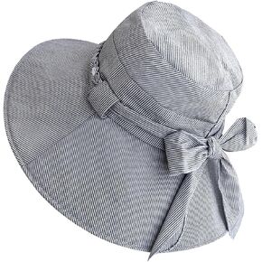 Wide Brim Sun Hat Packable Bucket Hat for Women UV Sun Protection Fisherman Hats Beach Cap