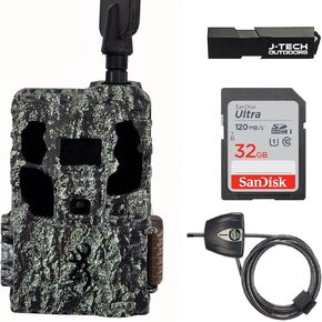 Browning Defender Pro Scout Max HD Trail Game Camera Bundle Includes 32GB Memory Card and J-TECH Card Reader and Python Cable Lock (24MP) | BTCPSMHD