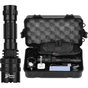 ULTRAFIRE High Lumens Rechargeable Flashlight with Holster, UFB26 and Car Charger Included -1000 Lumens, 5modes, IPX 65 Water-resistant LED Torch Light for Emergency UF-1102