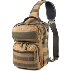 Yukon Outfitters EDC Hiking Outdoor Urban Ergonomic Bug Out Scout Sling Pack, Black