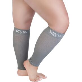 Plus Size Leg Sleeve Support Socks - Wide Compression, Women, Amazing Fit, 1 Pair