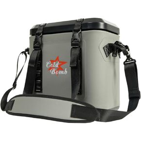 Magnetic Soft Cooler bag Camping Cooler, Soft-Sided Design with Shoulder Strap, Bag Gray