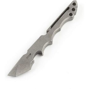 Titanium Pry Bar EDC Multi Tool with Bottle Opener Box Opener Clip Function (Black)