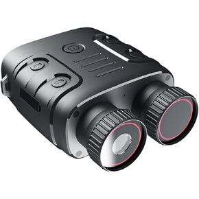 نظارات الرؤية الليلية 2.4 بوصة شاشة LCD مناظير تعمل بالأشعة تحت الحمراء مع تقريب رقمي 5X نظارات رؤية ليلية 1080P باللون الأسود in Kuwait