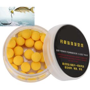 30Pcs/Box Smell Soft Fishing Lure Soft Boilies Fishing Bait Boilies Floating Smell Ball Beads Feeder Artificial Carp Baits Lure (Yellow 10Mm) Pop Up Boilies 10Mm Carp Pop Ups