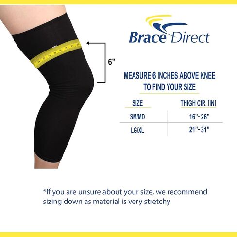 Brace Direct Knee Brace Undersleeve Closed Patella Protects Skin from Abrasions and Irritations, Easy to Use, Comfortable, Breathable, Lightweight, Flexible, and Non Slip Material in Saudi Arabia