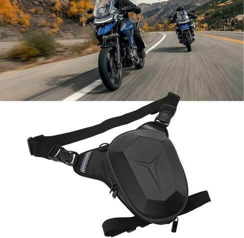 Adjustable Motorcycle Drop Leg Bag, Multifunctional Outdoor Thigh Bag Motorcycle with Reflective Strip Water Proof Waist Pack for Outdoor Hiking Traveling Fishing (Carbon Fiber) in Saudi Arabia