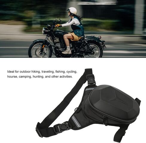 Adjustable Motorcycle Drop Leg Bag, Multifunctional Outdoor Thigh Bag Motorcycle with Reflective Strip Water Proof Waist Pack for Outdoor Hiking Traveling Fishing (Carbon Fiber) in Saudi Arabia