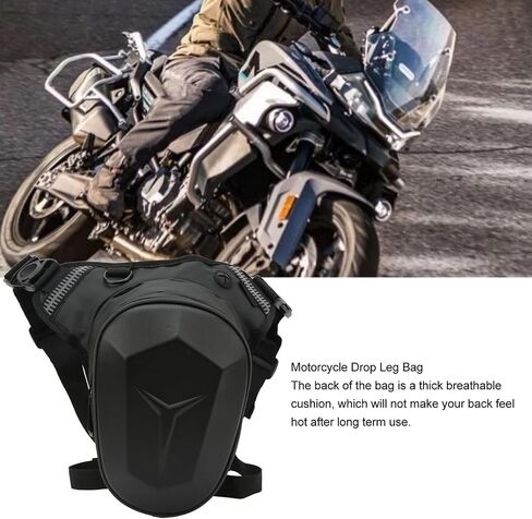 Adjustable Motorcycle Drop Leg Bag, Multifunctional Outdoor Thigh Bag Motorcycle with Reflective Strip Water Proof Waist Pack for Outdoor Hiking Traveling Fishing (Carbon Fiber) in Saudi Arabia