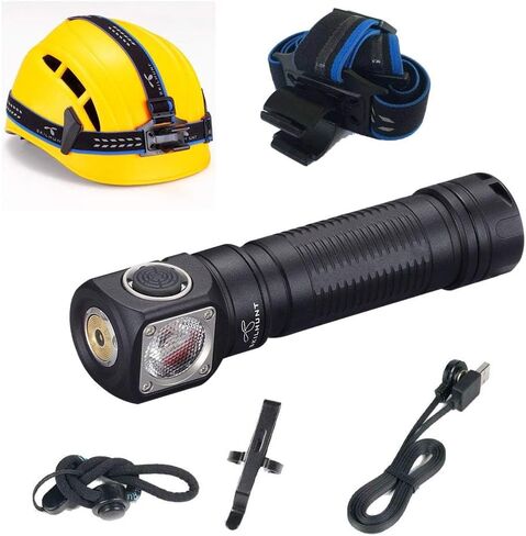 SKILHUNT H04 RC TIR USB Rechargeable Camping Headlamp Flashlight - 1200 Lumen, Lightweight, Compact EDC Waterproof LED Headlight for Outdoor Sports Hands-Free (H04 RC Cool White) in Kuwait