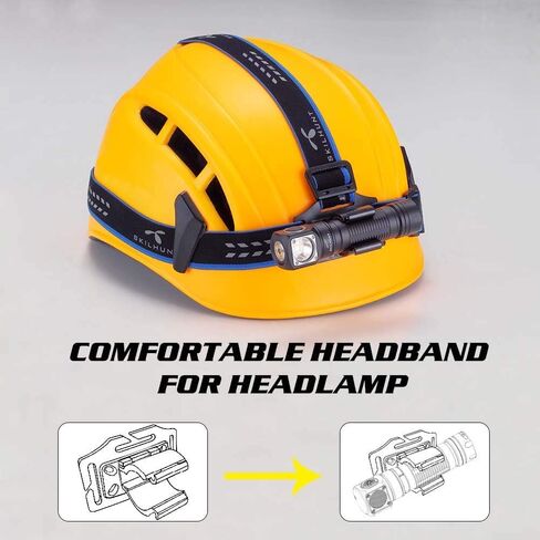 SKILHUNT H04 RC TIR USB Rechargeable Camping Headlamp Flashlight - 1200 Lumen, Lightweight, Compact EDC Waterproof LED Headlight for Outdoor Sports Hands-Free (H04 RC Cool White) in Kuwait