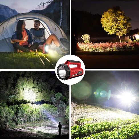 Rechargeable LED Flashlight, 8 Light Modes Camping Lantern, 8000mAh Power Bank, Type-c, IPx6 Waterproof for Emergencies Power Outages, Hurricane Emergency, Hiking, Home, etc in Saudi Arabia