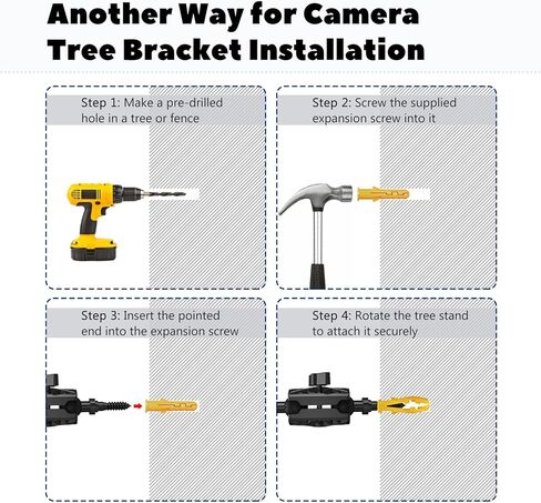 Trail Camera Tree Mount Outdoor Hunting Camera Mounting Bracket 360° Rotating Adjustable Holder Stand for Game Trail Cam in Kuwait