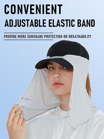 Neck Drape for Hats Sun Protection Hat Drape Cooling Face Cover Neck Sun Shield UPF 50+ in Saudi Arabia