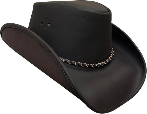 Leather Cowboy hat for Men & Women Durable Handcrafted Lightweight Shapeable Classic Western Hats for Men in Saudi Arabia
